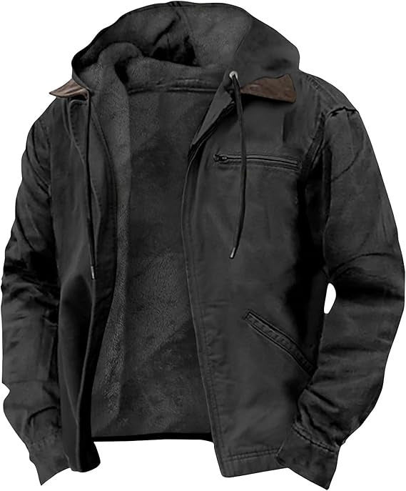 Warm Winter Hooded Jacket With Faux Fur Lining - Perfect For Outdoor Adventures