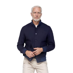 Men's Stylish Black Bomber Jacket with Detachable Collar for Modern Fashionistas
