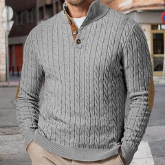 Men's Cable Knit Button-Down Sweater - Stylish and Comfortable for Casual Wear