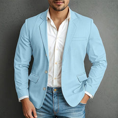 Stylish Light Blue Blazer for Men - Perfect for Spring and Summer Occasions
