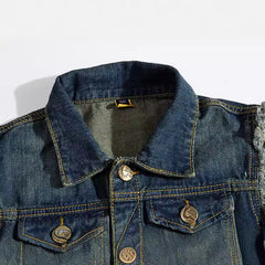 Men's Denim Vest Large Size Motorcycle Casual Vest