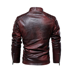 Stylish Men's Leather Jacket - Perfect for Casual and Biker Looks