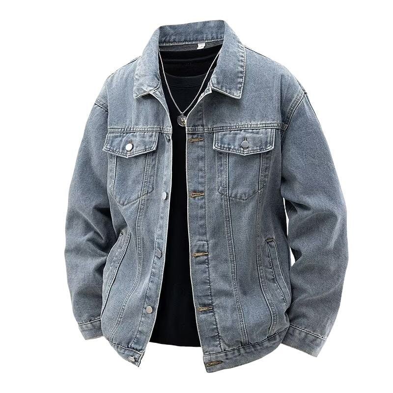 Stylish Black Denim Jacket for Men - Perfect for Casual and Trendy Looks