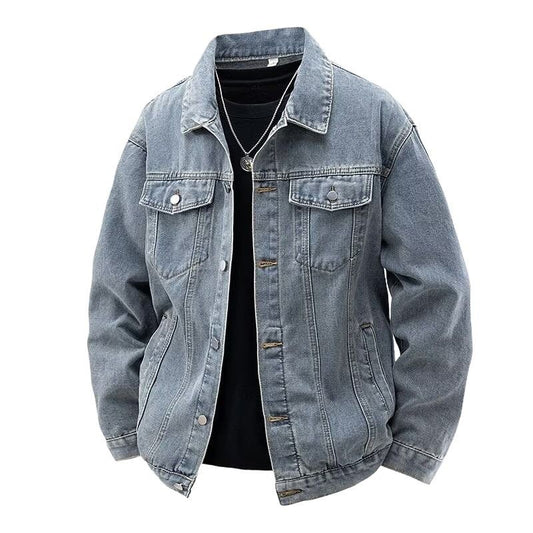 Stylish Black Denim Jacket for Men - Perfect for Casual and Trendy Looks