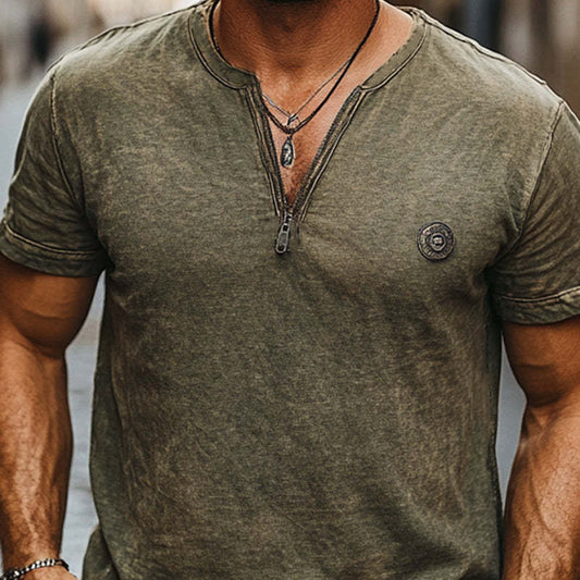 Men's Summer Comfort Vintage Distressed Stretch T-Shirt MTA2768C1U