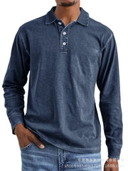 Stylish Long-Sleeve Polo Shirt for Men - Perfect for Casual and Semi-Formal Occasions