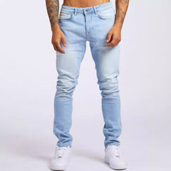Slim Fit Denim Jeans With Stylish Tattoo Design For Men