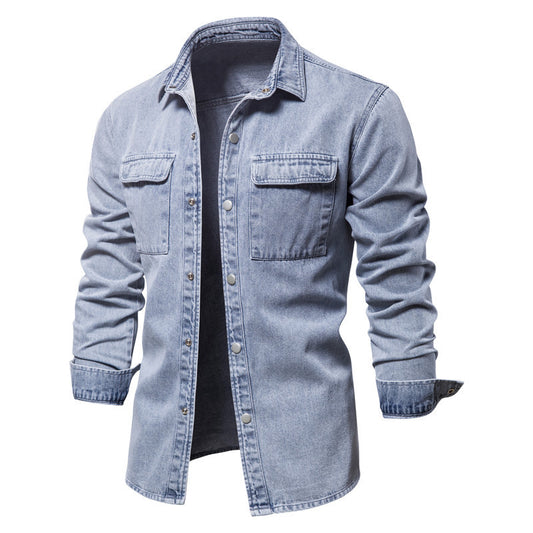 Stylish Denim Shirt For Men - Perfect For Casual And Semi-Formal Occasions