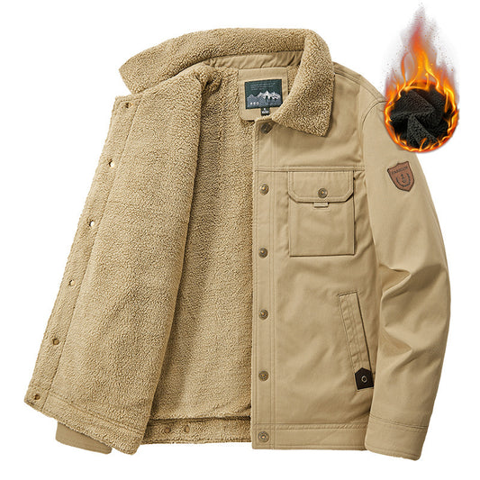 Warm Winter Jacket with Faux Fur Lining for Men - Perfect for Outdoor Activities