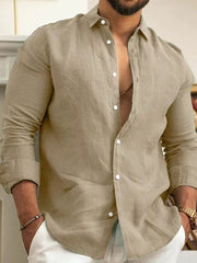 Stylish Men's White Button-Up Shirt for Casual and Formal Wear