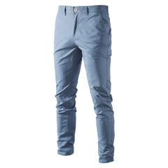 Stylish Khaki Slim Fit Trousers for Men - Perfect for Casual and Smart-Casual Occasions