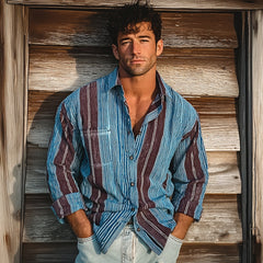 Casual Striped Shirt for a Relaxed Look