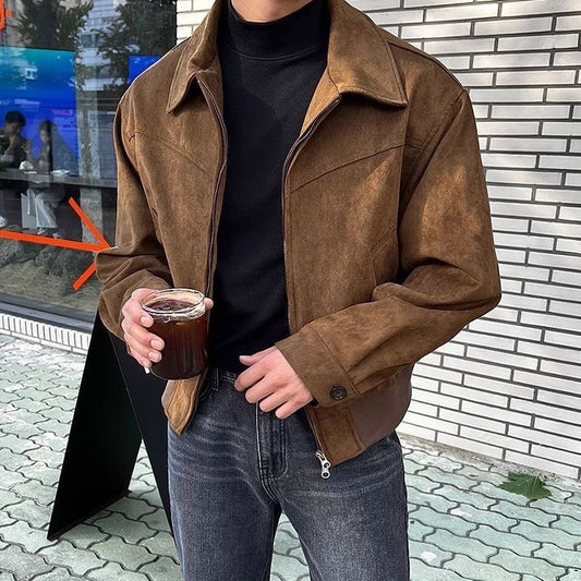 Stylish Brown Jacket for Men - Perfect for Casual and Urban Looks