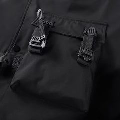 Tactical Bomber Jacket With Skull Patches And Utility Straps For Men