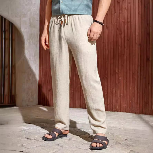 Stylish Drawstring Waist Trousers for Men - Perfect for Casual and Outdoor Activities
