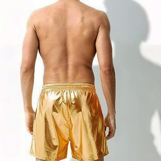 Men's Summer Fashion Gold Loose Shorts MTA0106D3U