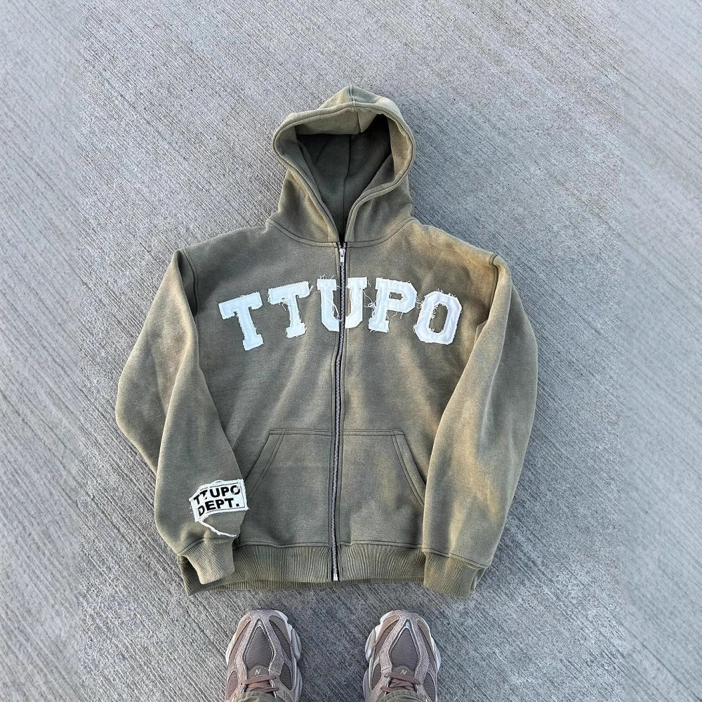 Stylish Hooded Sweatshirt with Bold Lettering for Casual Wear