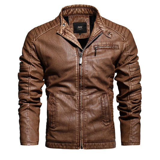 Stylish Brown Leather Jacket for Men - Perfect for Casual and Outdoor Adventures