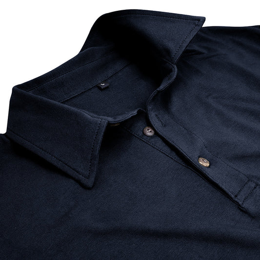 Men's Stylish Long Sleeve Polo Shirt - Perfect For Casual And Formal Wear