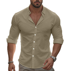 Men's Stylish White Button-Up Shirt - Perfect For Casual And Formal Occasions