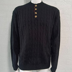 Men's Cable Knit Button-Down Sweater - Stylish and Comfortable for Casual Wear