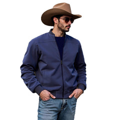 Stylish Cowboy Hat and Black Bomber Jacket Set for Outdoor Adventures