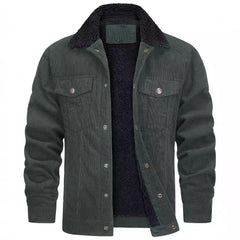 Cozy Corduroy Jacket with Faux Fur Lining - Perfect for Cold Weather