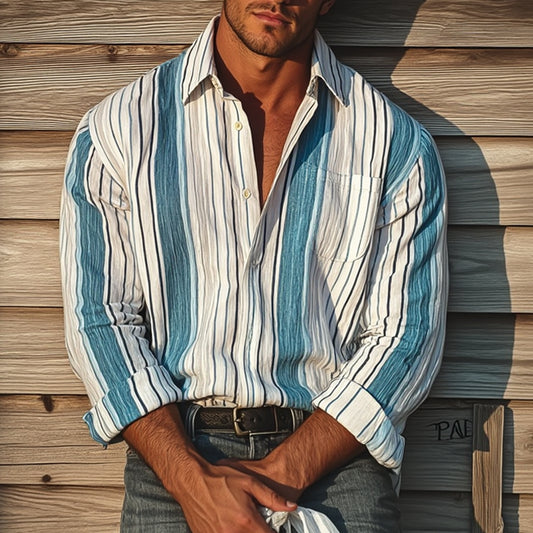 Casual Striped Shirt for Spring and Summer