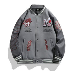 Stylish Embroidered Varsity Jacket for Men - Perfect for Casual and Sporty Looks