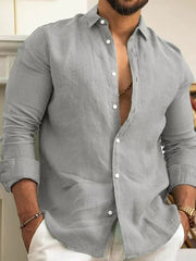 Stylish Men's White Button-Up Shirt for Casual and Formal Wear