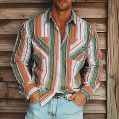 Casual Striped Shirt with Relaxed Fit