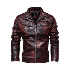 Stylish Men's Leather Jacket - Perfect for Casual and Biker Looks