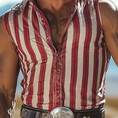 Men's Retro Slim Fit Vertical Striped Tank Top MTA2115C3P