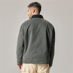 Stylish Men's Casual Jacket With Functional Pockets And Classic Design