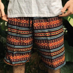 Ethnic Patterned Shorts for Men - Perfect for Summer Outdoors
