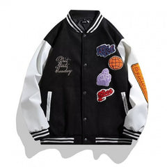 Stylish Embroidered Varsity Jacket for Men - Perfect for Casual and Sporty Looks