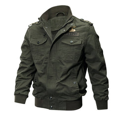 Men's Military-Style Jacket with U.S. Army Patch - Perfect for Outdoor Adventures