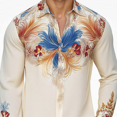 Men's Summer Brightly Printed Casual Skin-Friendly Shirt MTA0205D4U