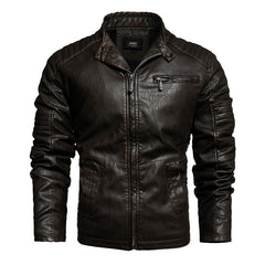 Stylish Brown Leather Jacket for Men - Perfect for Casual and Outdoor Adventures