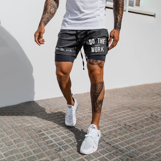 Men's "Do The Work" Motivational Workout Shorts - Ideal for Fitness Enthusiasts