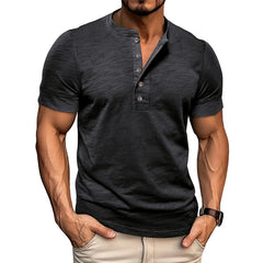 Men's Casual Henley T-Shirt - Stylish and Comfortable for Everyday Wear