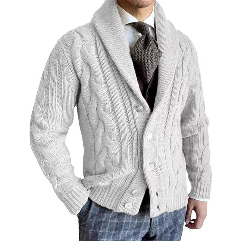 Stylish Cable Knit Cardigan For Men - Perfect For Casual And Formal Occasions