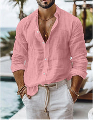 Stylish Grey Button-Up Shirt with Casual Elegance