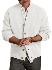 Men's Classic Black Cardigan Sweater - Stylish And Versatile For Everyday Wear