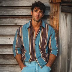 Casual Striped Shirt with Relaxed Fit