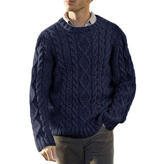 Men's Cable Knit Sweater - Classic Fit for Casual and Formal Wear