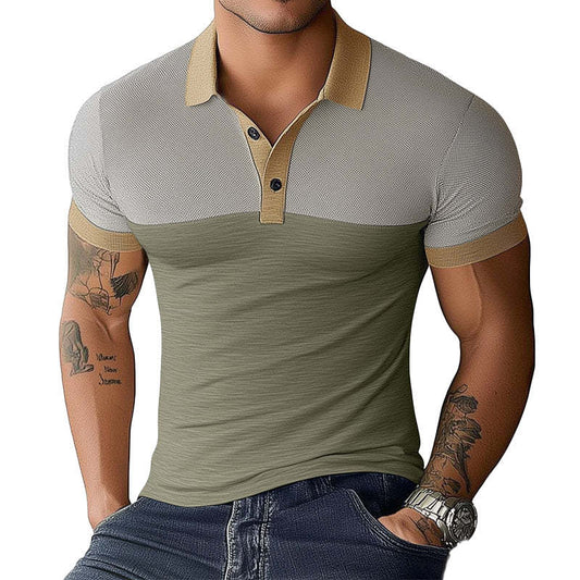 Men's Summer Comfort Knitted Polo Neck T-Shirt MTA2828C0U