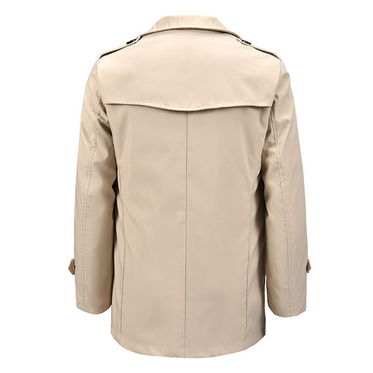 Classic Double-Breasted Trench Coat for Men - Stylish and Versatile Outerwear