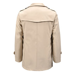 Classic Double-Breasted Trench Coat for Men - Stylish and Versatile Outerwear