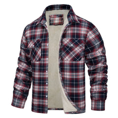 Plaid Fleece-Lined Jacket For Men - Warm And Stylish Winter Outerwear
